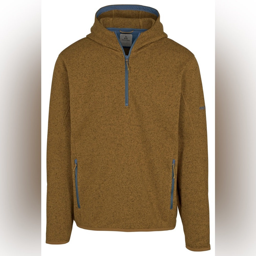 Ascend Expedition Quarter-Zip Fleece Long-Sleeve Hoodie size large